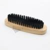 Hog Bristle Shoe Polish Brush with Solid Wood Handle - Soft Bristles for Cleaning and Polishing