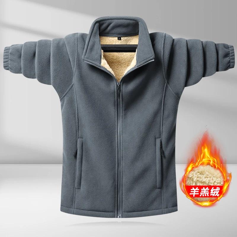 

Большой размер 8XL для пар, зимняя флисовая куртка для мужчин, флисовое пальто для кемпинга, женская мода, теплая, Harajuku M