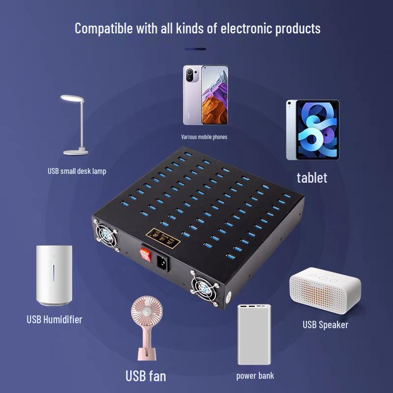 Multi-port USB Charger for Mobile Game Studios - 10/20/30/40 Ports, Compatible with Android and Apple Devices