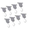 RV Awning Light Clips 8 Hangers 8 S Shaped Hooks 304 Stainless Steel Camping Awning Hooks for Outdoor Tent Home Party