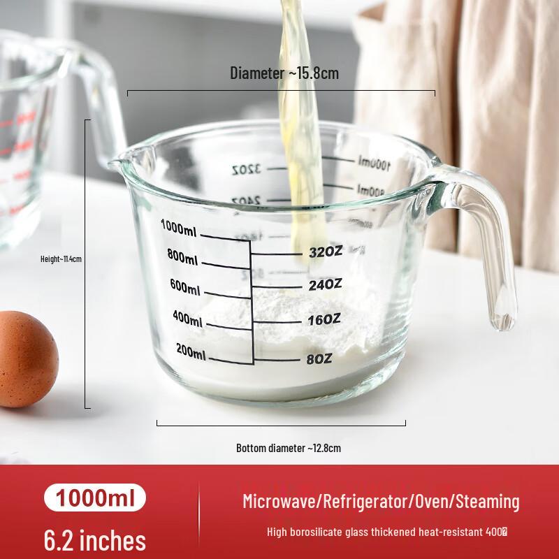 Heat-Resistant Glass Measuring Cup Set