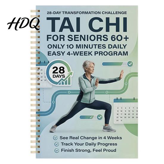 Beginner Tai Chi Guide Daily Practice Planner Seniors Beginners 28-Day Fitness Training Log Improve Balance Wellness Strength Weight Loss Book A
