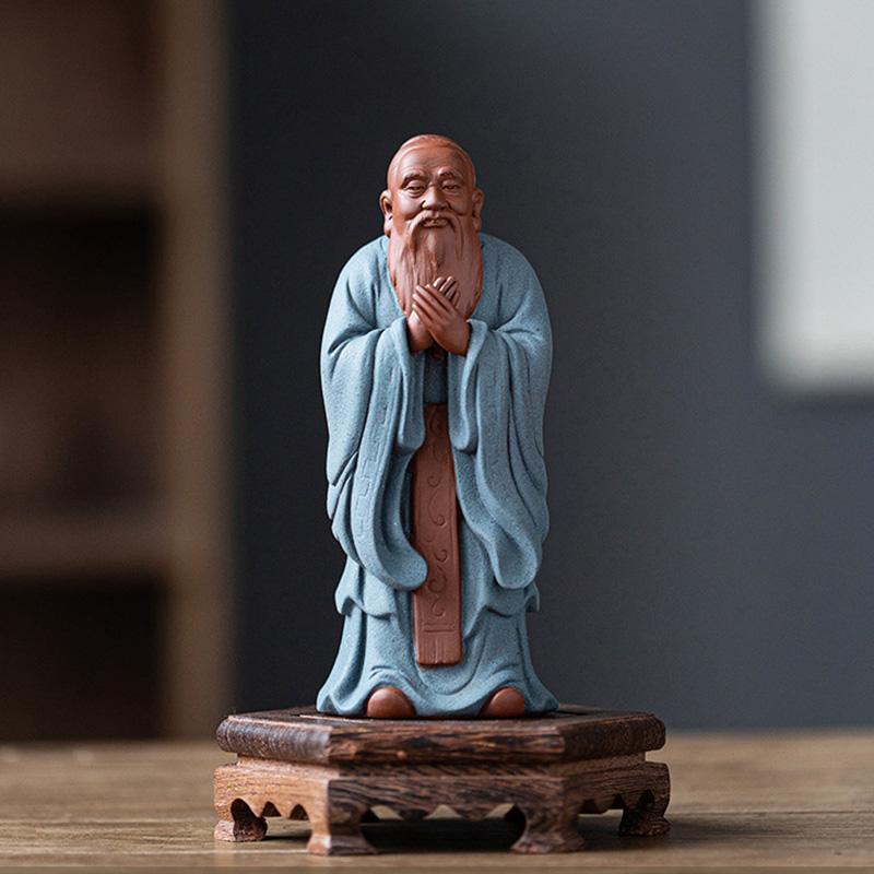 

Керамика Конфуций Персонажи Статуи- Скульптура древнекитайского философа Украшения для дома Комнаты Офиса Кабинета