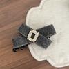 Korean Style Bow Banana Clip Elegant Ponytail Holder Shark Clip Women Vertical Clip  Banquet