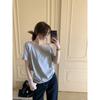 Y2k Top Aesthetic Clothes Ins T-shirts Women Solid Simple Summer Casual Cleanfit Short Sleeve All-match Young Girls Streetwear