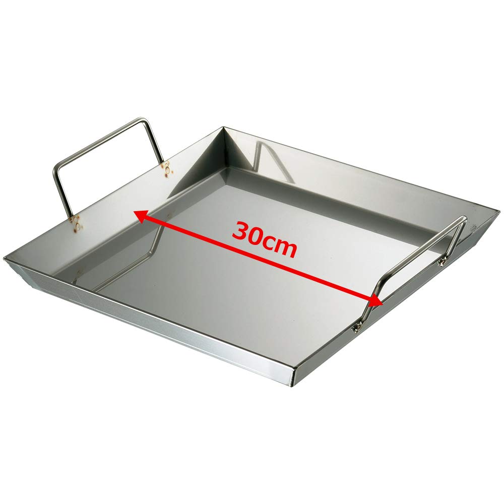 MT Trimatsu Dustpan Pot, 18-0 Stainless Steel, 30cm, 2.0mm Thickness, Square Shape