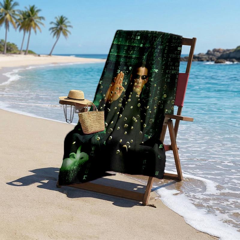 Matrix Fashion Beach Towel: Ideal for Summer Adventures Soft, absorbent and quick drying suitable for swimming and bathing