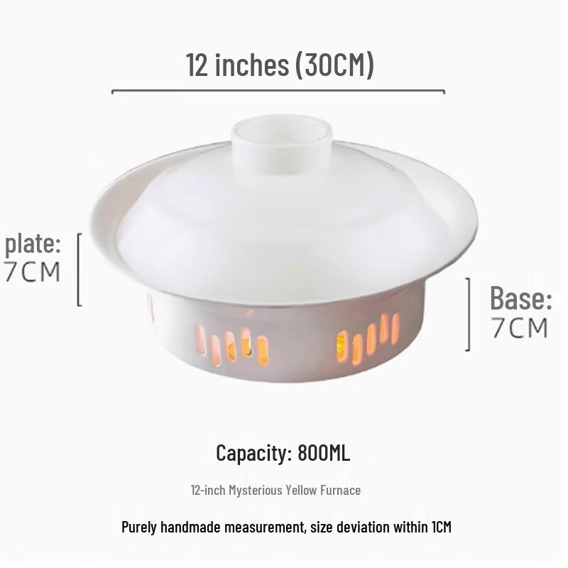 Chinese Ceramic Tableware Casserole with Candle Holder