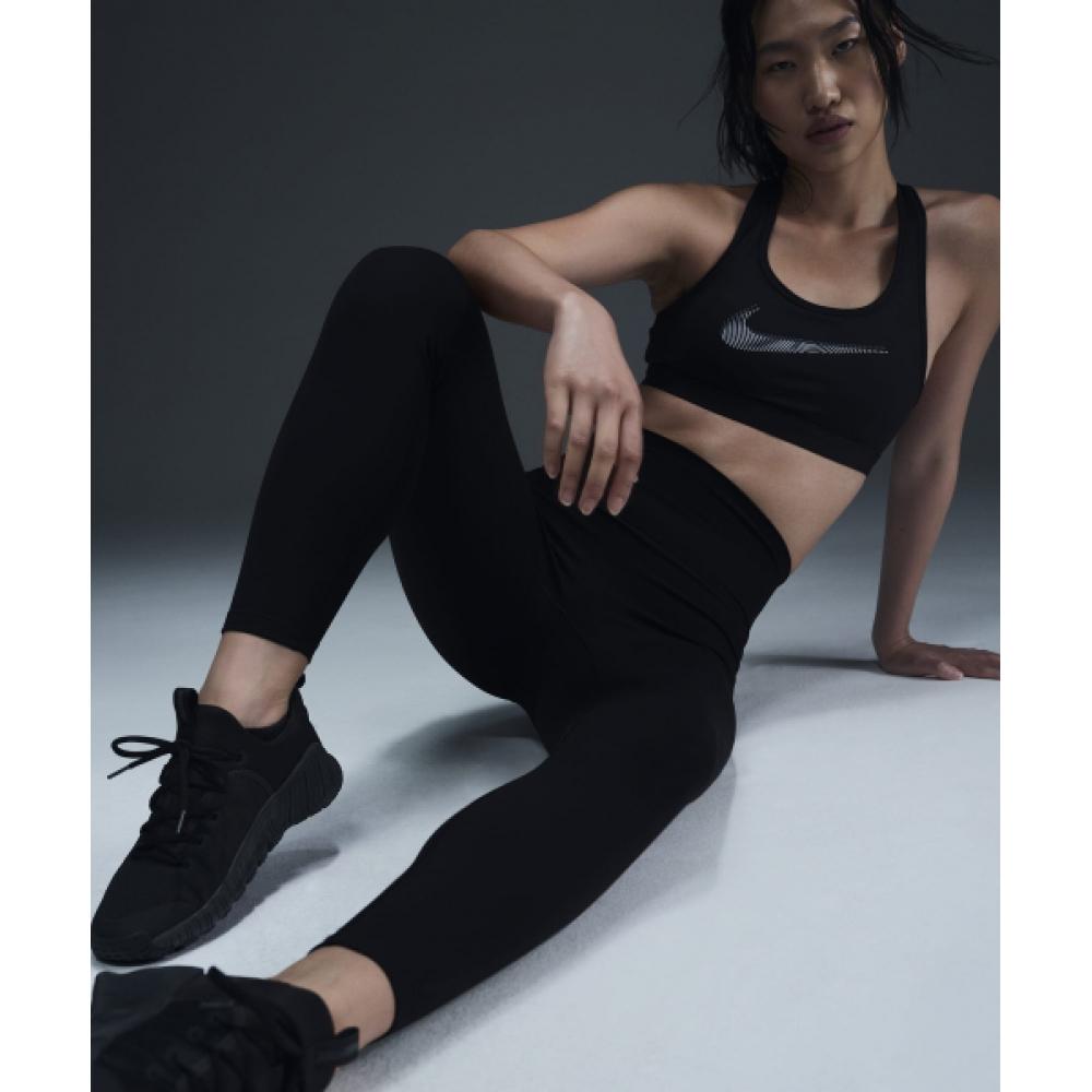 Nike Dry Fit One Seamless Front High Waist Full Length Leggings W   Black Hj9196 010