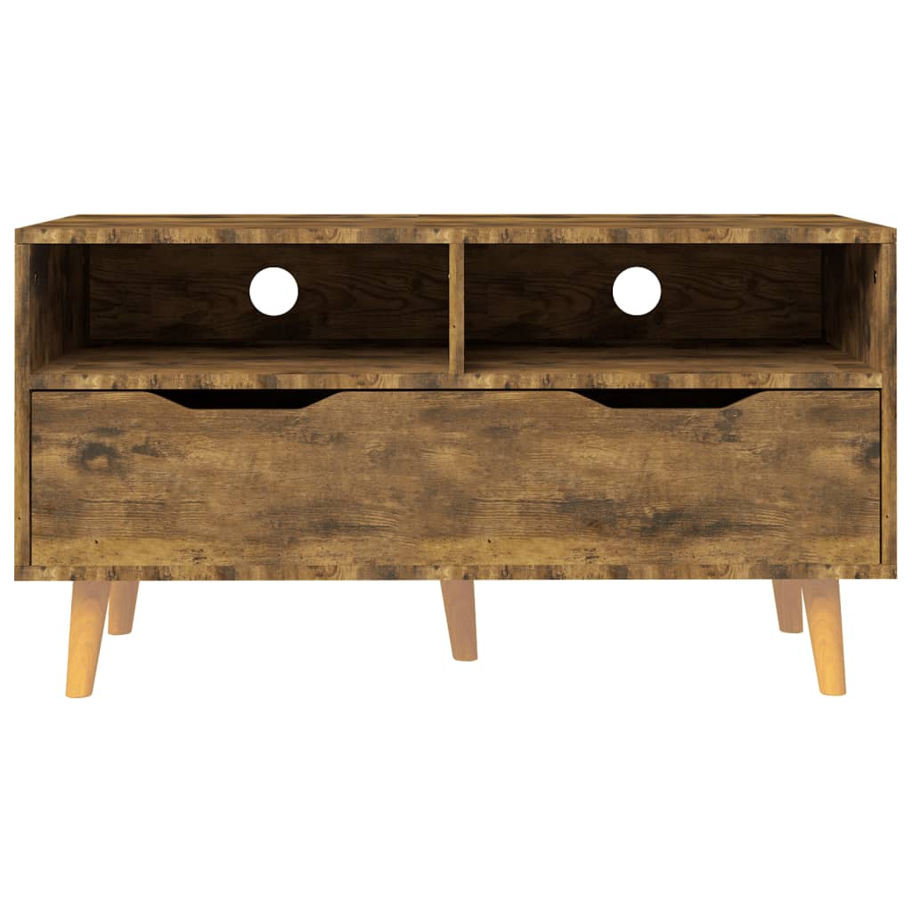 TV Cabinet Smoked Oak 90x40x48.5 cm Particle Board