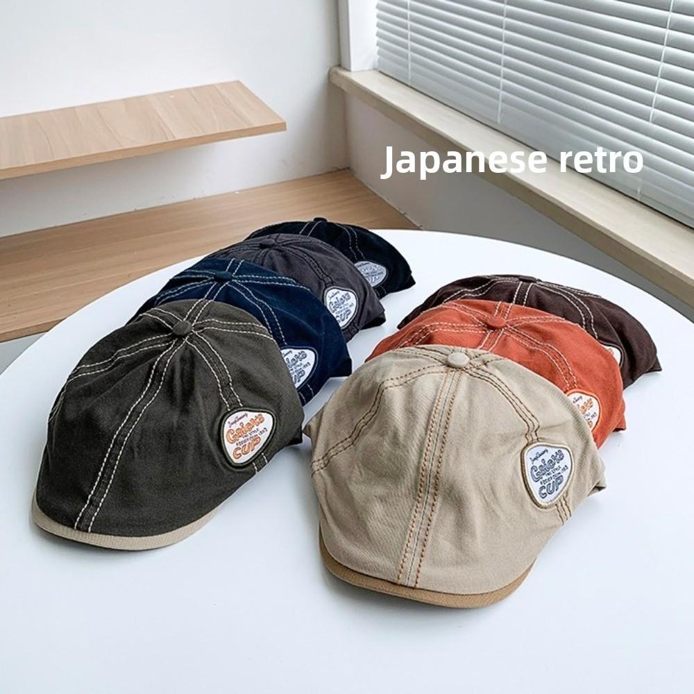 Y2k Painter Hat Embroidery Retro Artist Hat Fashion Newsboy Flat Cap  Spring Summer
