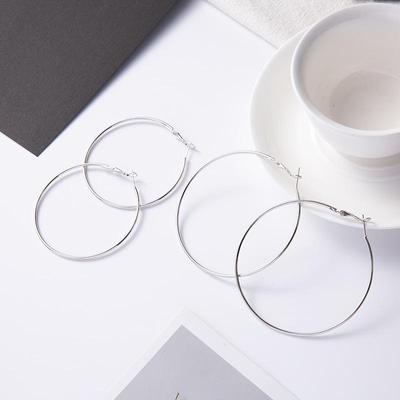 European & American Large Geometric Dangle Earrings: Exaggerated Hoop & Halo Styles