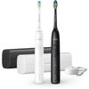 Brosse à dents électrique sonique double manche - PHILIPS - HX7119/01 - Série 5500 - blanc et noir - rechargeable