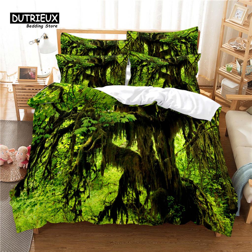 Snow Tree Bedding Set, 3Pcs Duvet Cover Set, Soft Comfortable Breathable Duvet Cover, For Bedroom Guest Room Decor