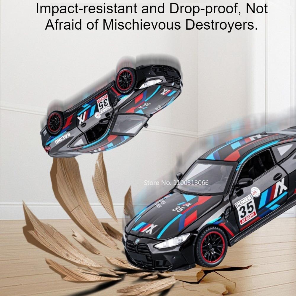 1:32 M4 Toys Cars Models Alloy Diecast With Sound Light Miniature Vehicles Exquisite Interior Supercar Perfect Gifts for Kids