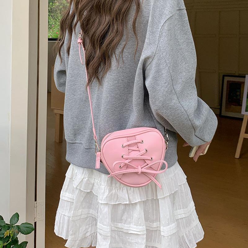 2025 Korean-Inspired Ladylike Ballet Heart Bag - Women's Handbag, Shoulder & Crossbody