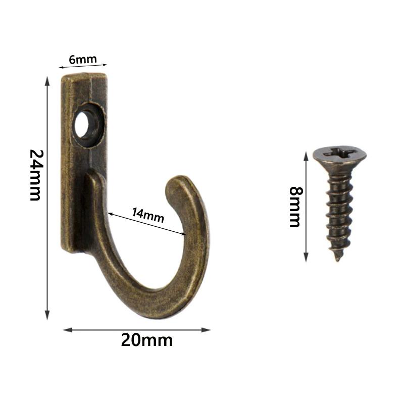 Wall Mounted Hooks Vintage Door Back Wall Hooks Robe Coat Hat Hanger Holders Key Bag Storage Hook Kitchen Bathroom Organizer