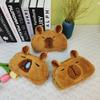 Cartoon Cute Plush Animal Capybara Pencil Bag Large Capacity Cosmetic Bag Kawaii School Stationery Multifunctional Storage Bag