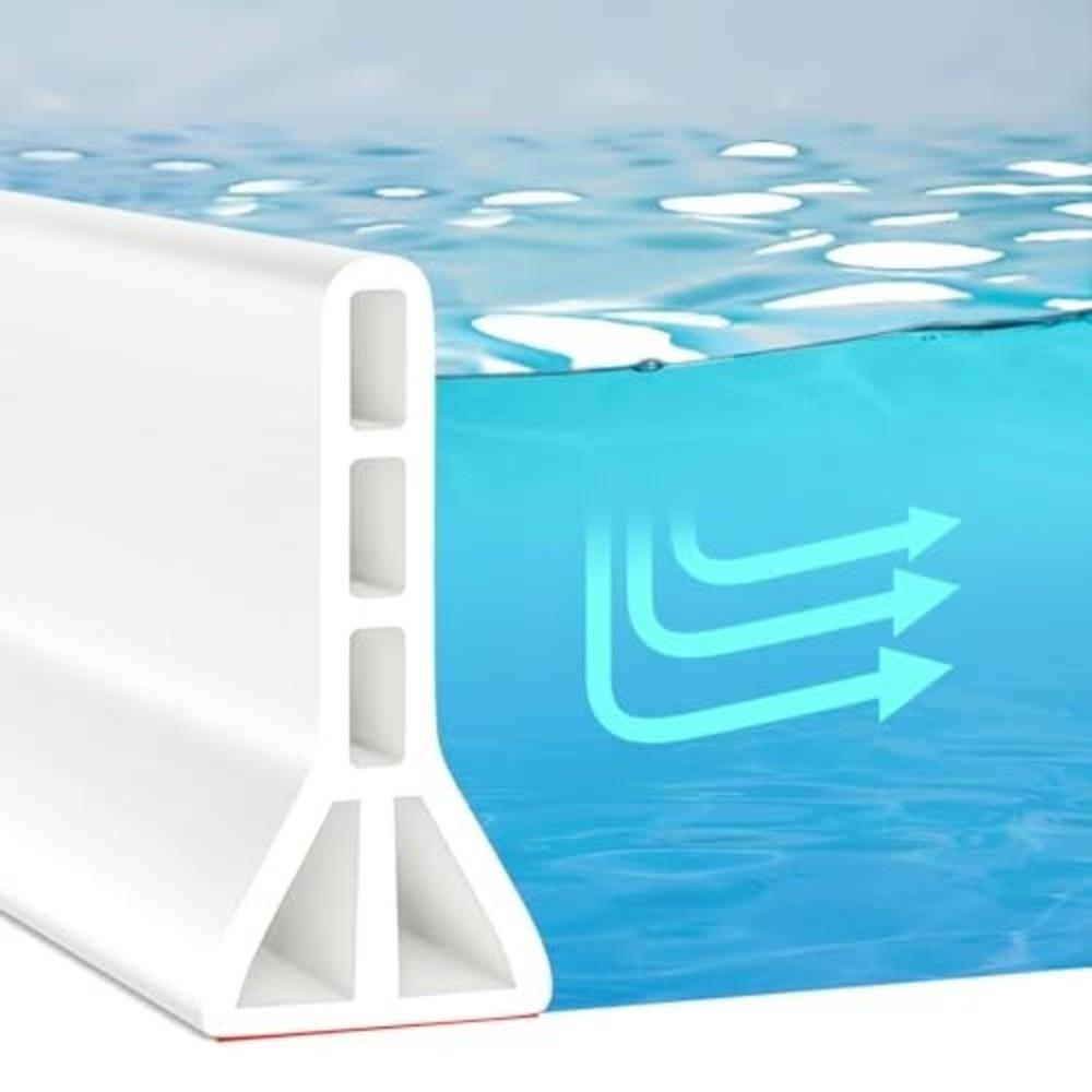 7cm Height Shower Water Barrier Flexible Easy Install Water Stopper Strip Self Adhesive Floor Water Barrier