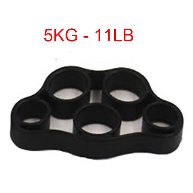 

1 шт. Силиконовый эспандер для пальцев, эспандер для пальцев, растяжитель для пальцев, кистевой тренажер, сила хвата, упражнения на запястье чёрный