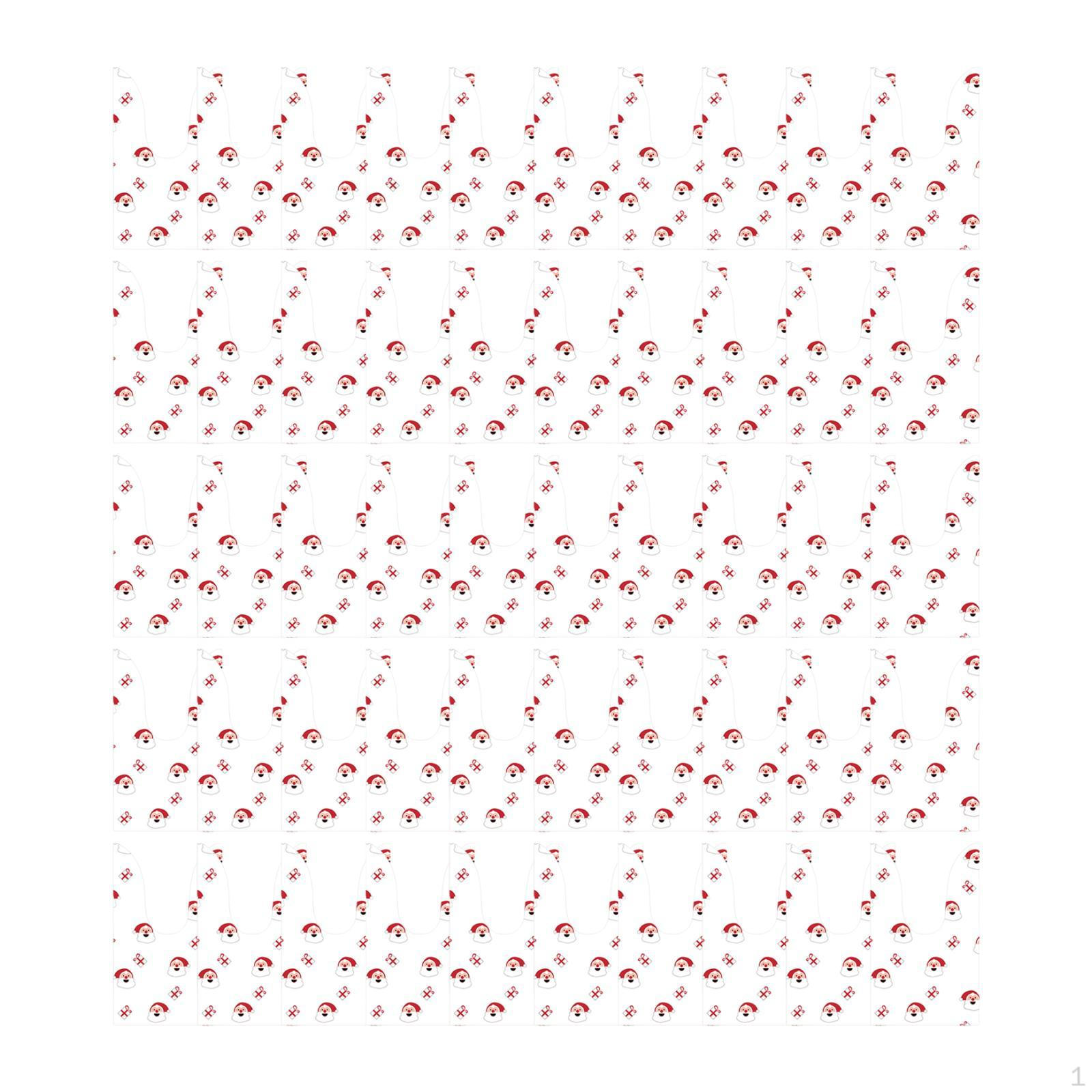 

50x Рождественских мешочков для угощений Креативные подарки для праздничных вечеринок Товары для Санта-Клауса Santa Claus