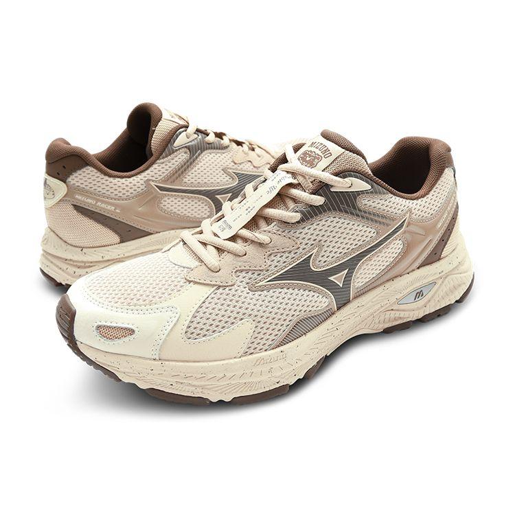Mizuno Yongpu Coffee X  Racer S Series Retro Trend Shock Absorbing Non-Slip Wear-Resistant Breathable Low-Top Running Shoes Unisex sneaker D1GH223517