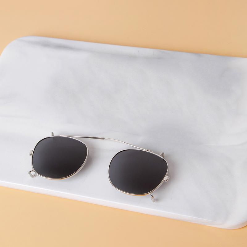 Vintage Rivet Tortoise Small Round Blue Light Glasses Men Women Classic Clip on Sunglasses PS22713