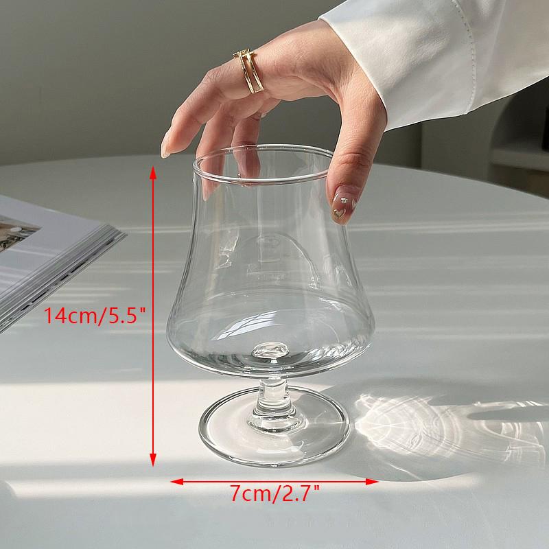 250ml Creative Mushroom Shape Coffee Glasses Clear Drinks Cups Wine Glasses for Party Novelty Drinking Glassware KTV Bar Club