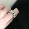 Minimalist Diamond Rings Stretch Elastic Finger Rings for Women Girls Rhinestone Beaded Finger Rings Retractable Rings