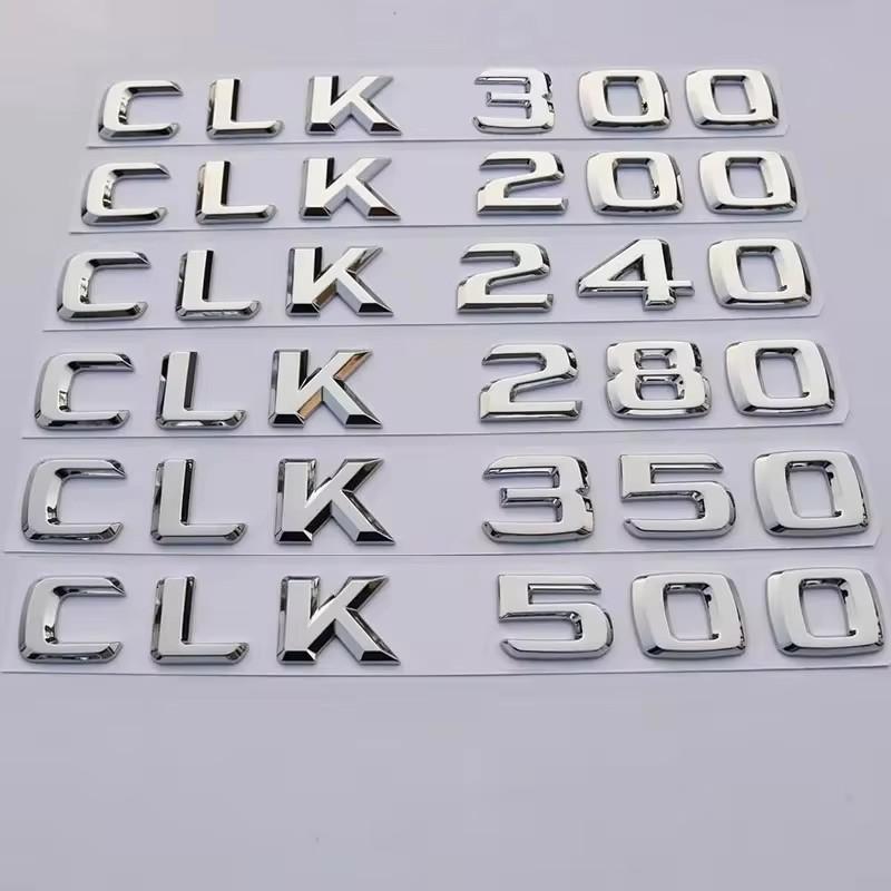 Car Trunk Letters Logo Emblem Badge Decals Sticker For Mercedes Benz CLK Class CLK55 CLK63 CLK200 CLK230 CLK240 CLK280 CLK320 LG3