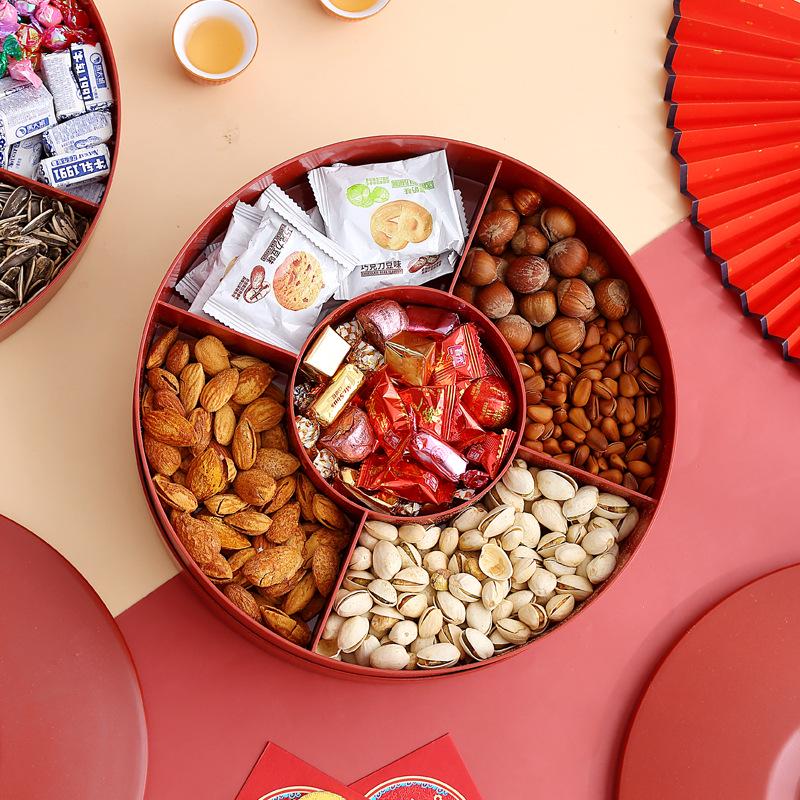 2022 Candy Dish: Elegant Snack Tray for Living Room & Coffee Table, Perfect for New Year, Housewarming, or Displaying Fruits and Dried Snacks.