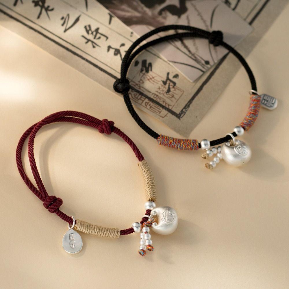 Blessing Chinese Style Bracelet Chubby Braided Handstring Fashion Woven Bracelet Gift