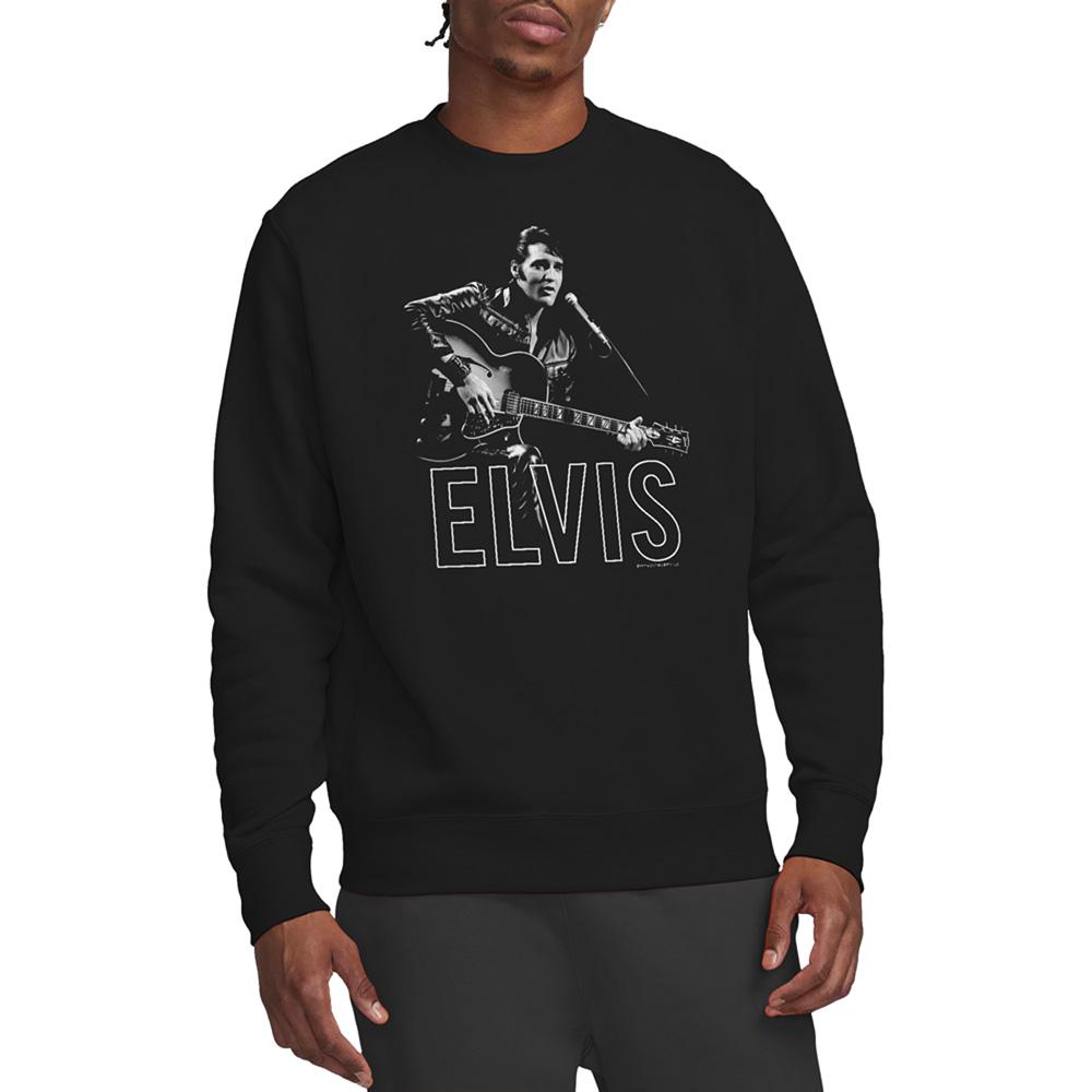 Elvis Presley Unisex Adult Guitar In Hand Sweatshirt
