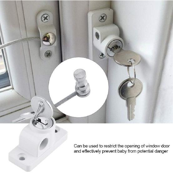 OMOTOOL Child Window Restrictor Casement Security Lock (2 Pack) Kids Prevent Children Falling Window Lock Baby Protection