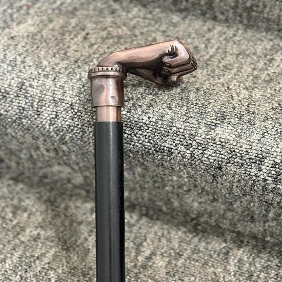 91,44 cm Gehstock aus Messing, Premium-Qualität, Stil mit Schlagkopfgriff, handgefertigt, Holzstock