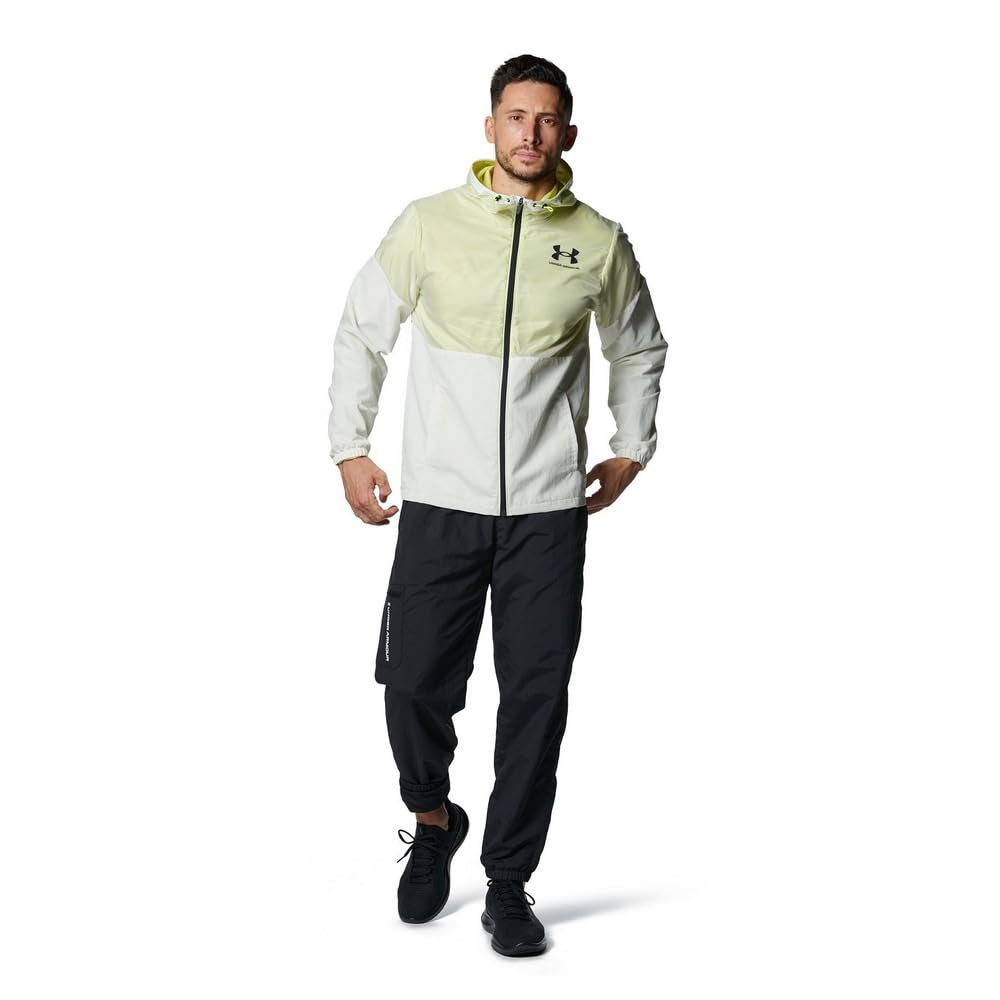 UA MESH LINED WOVEN JACKET White LG [Under Armour]