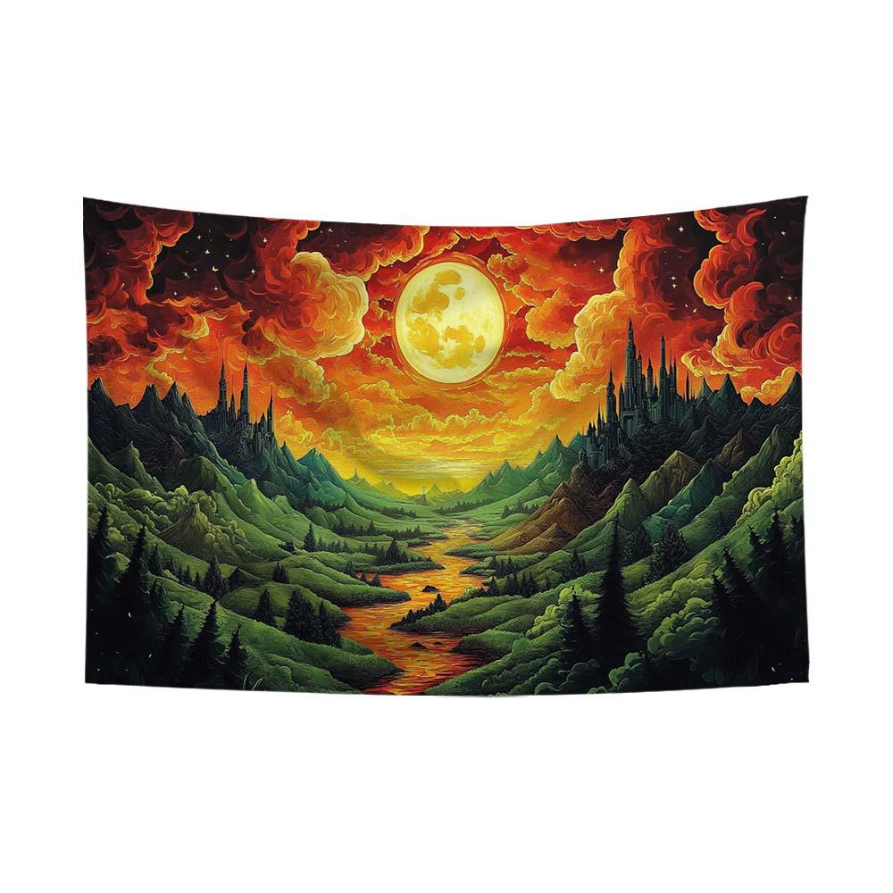 Fluorescent Festival Atmosphere Wall Hanging - Artistic Decoration Cloth