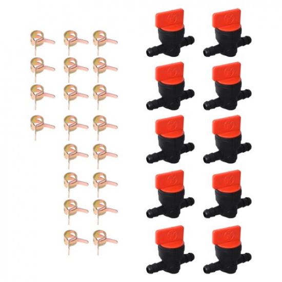 10 x 1/4" In-Line Straight Fuel Gas SHUT-OFF / CUT-OFF VALVES Lawn Mower
