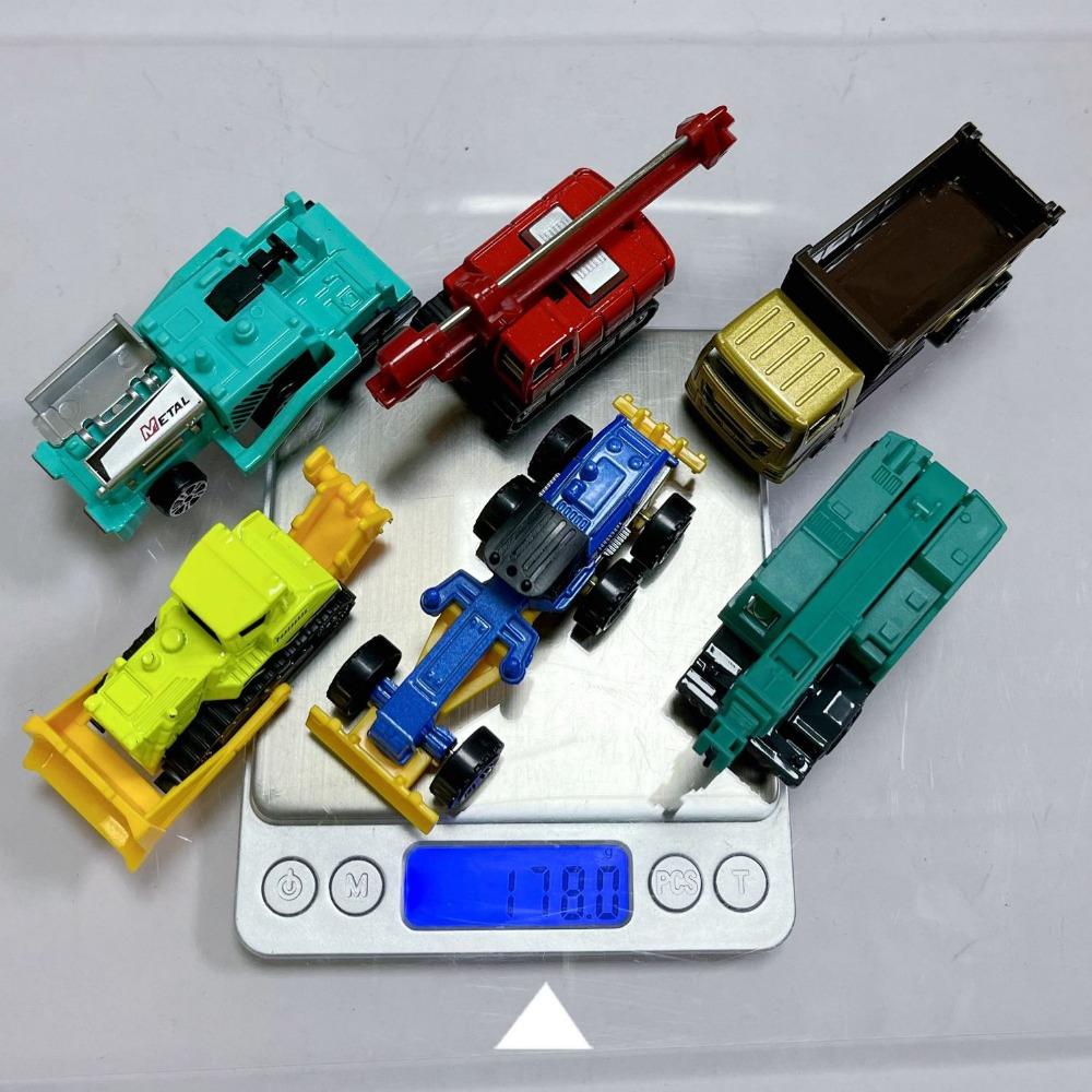 4/6pcs 1:64 Vehicle Excavator Tractor Toy 2 Styles Simulation Metal Car Model Toy  Sliding Boy Gift