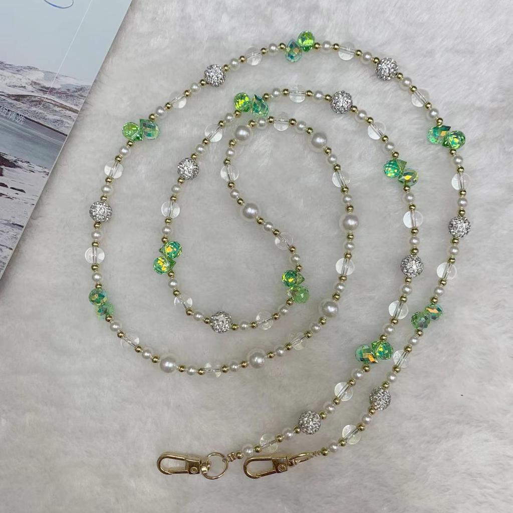 120 cm funkelnde Handy-Umhängekette mit Diamantperlen