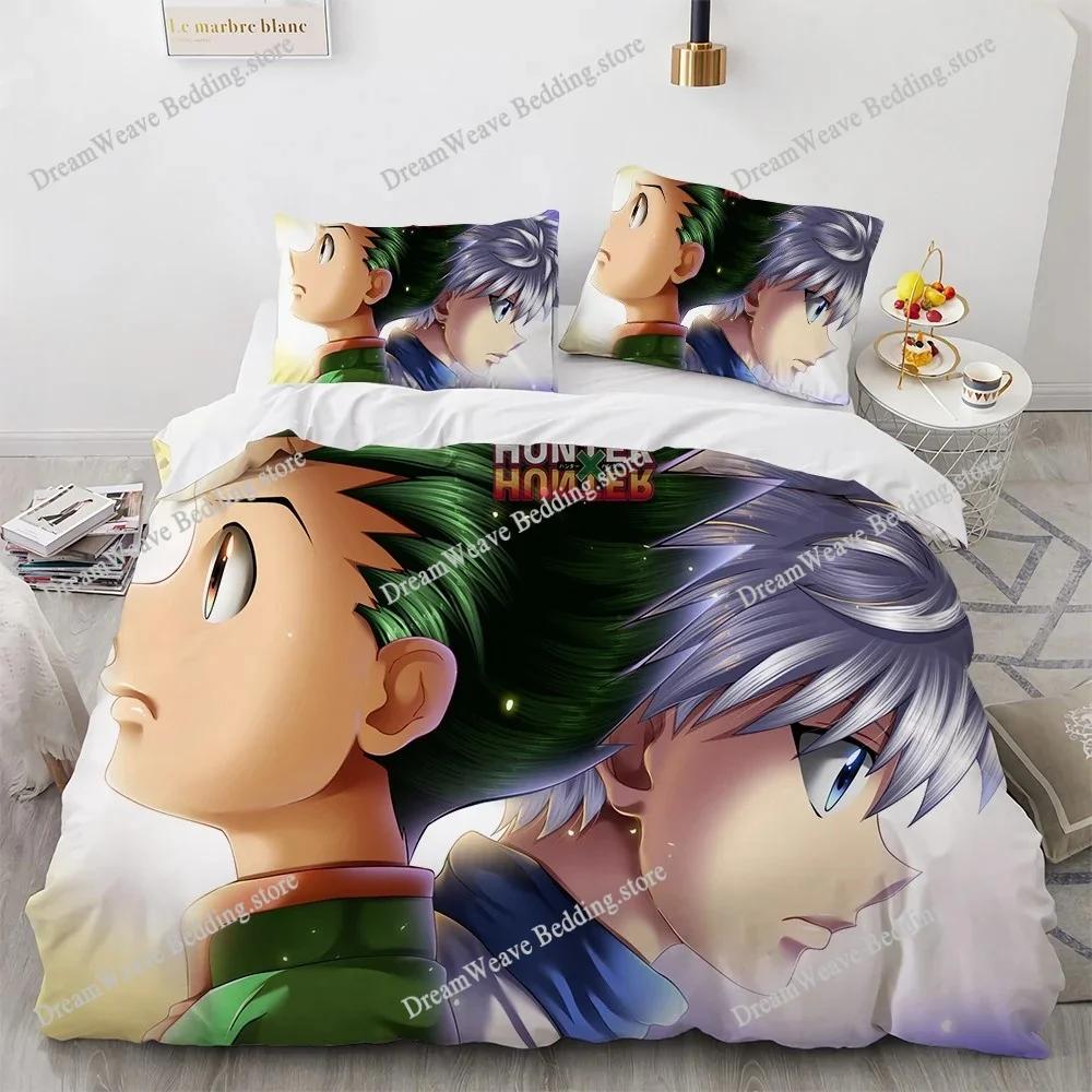 3D Print Fashion Anime Hunter X Hunter Bedding Set Boys Girls Twin Queen Full Size Duvet Cover Pillowcase Bed Adult Bedroom963