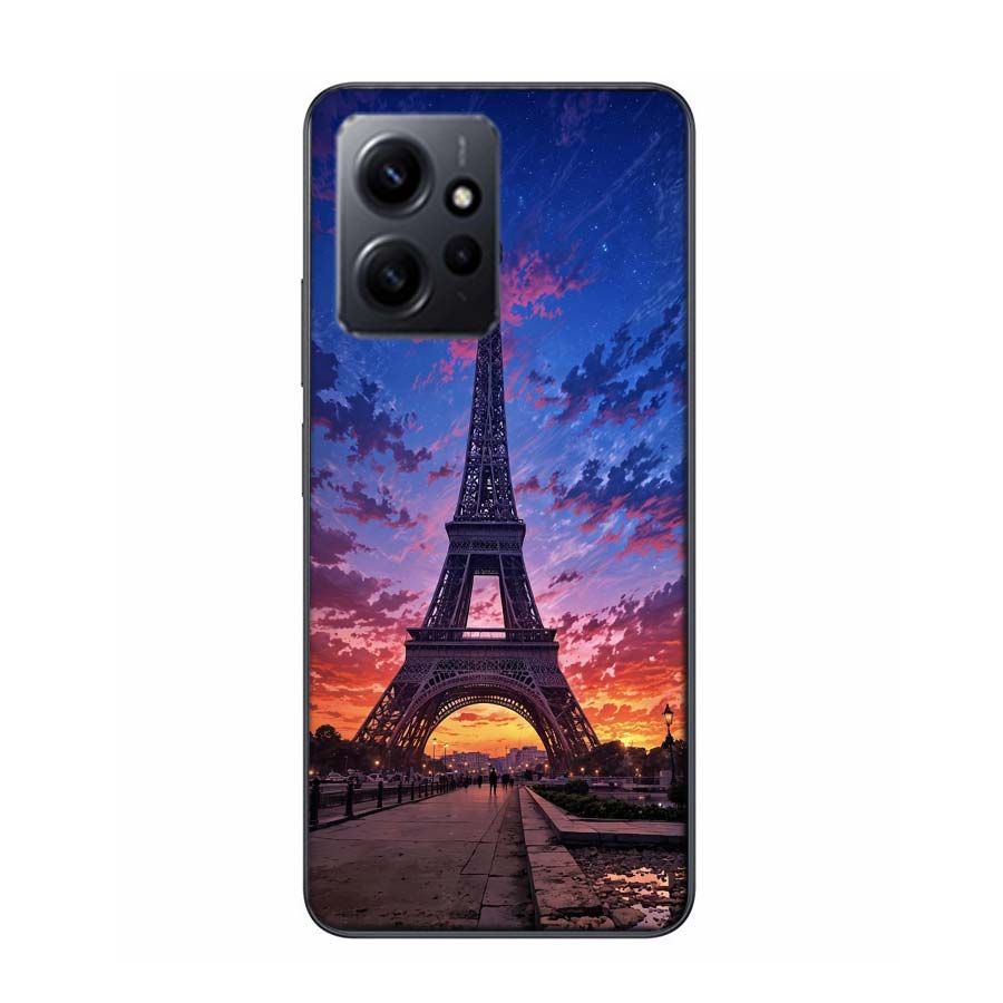 Eiffel Tower Art Phone Case For Redmi 12 13C 12C 15C 9 10 10C Note 13 Pro Plus 14 15 Pro 9T 9C 9A TPU Soft Cover Clear Cell Case