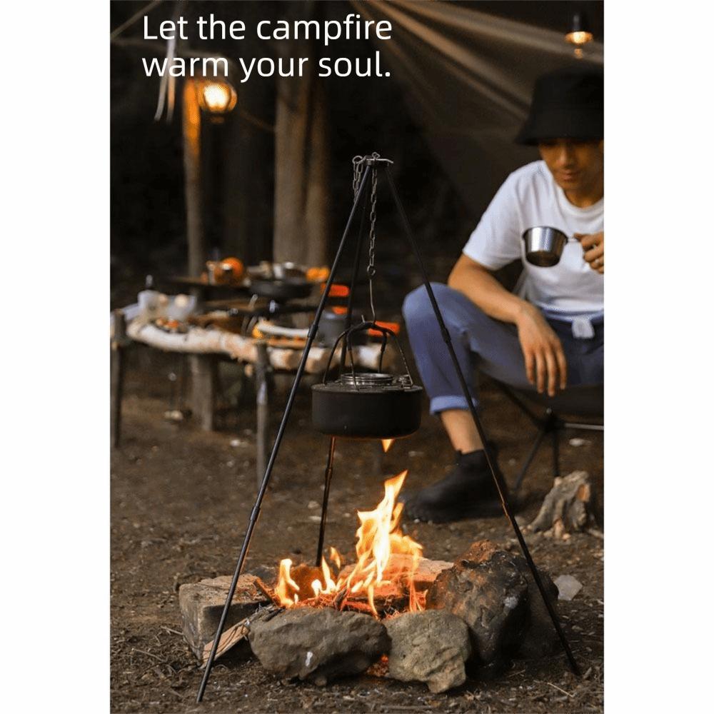 Portable Campfire Bracket Detachable Cooking Pot Tripod Aluminum Zinc Zinc Alloy Tripod Outdoor Camping