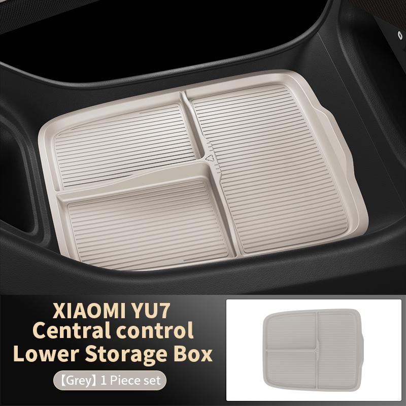 Custom Storage Box Cover For Xiaomi Yu7 2025 2026 Storage Box Center Armrest Hidden Box Cup Holder Organizer Interior