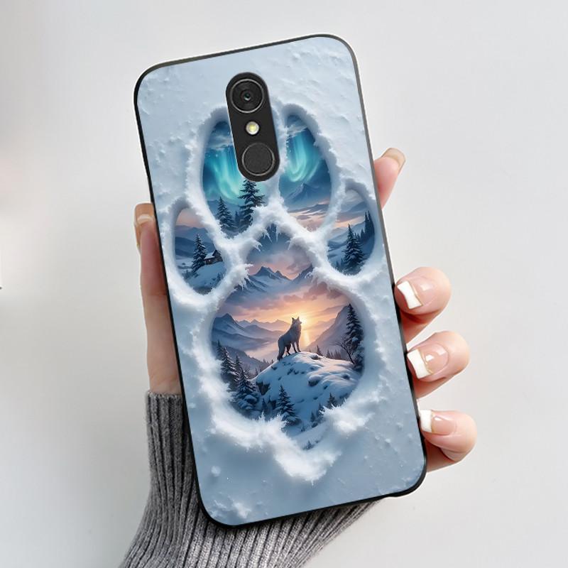 For LG Q7 Plus Q7+ Q7a Phone Case Luxury Cute Love Rabbit Funny Soft Silicone Black TPU Protective Cover For LG q7 LM-Q610 Case