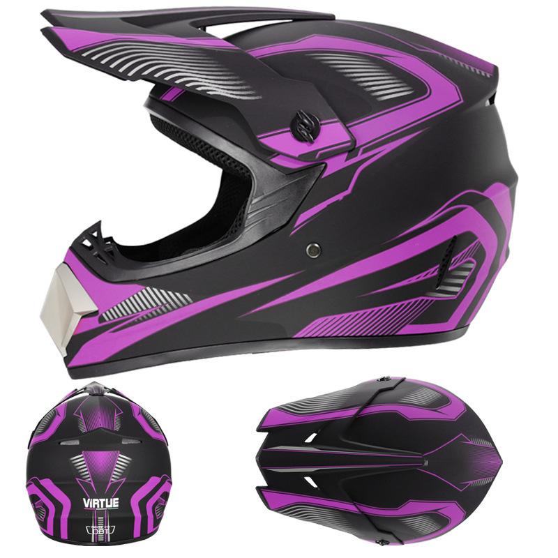 [Free Three-piece Set] Kart Off-road Helmet Electric Motorcycle Helmet Full Helmet for Mountain Downhill Competition