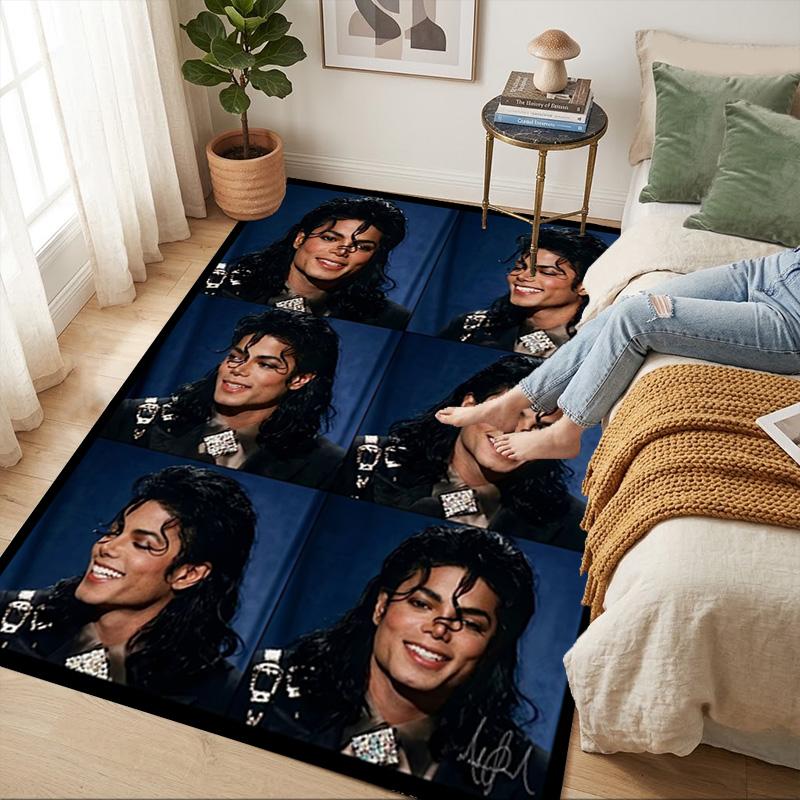 Michael Jackson Living Room Nonslip Area Rug Soft Carpet For Bedroom Gameoom Playroom Sofa Office Home Decor Doormat