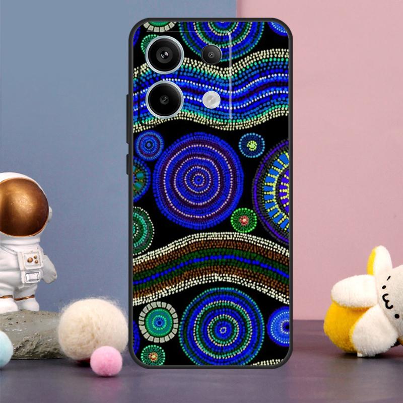 Aboriginal Art Print Case For Xiaomi Redmi Note 13 9 10 11 12 14 15 Pro Plus Redmi 15 15C 14C 10C 12C 13C Cover