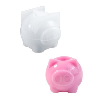 Stampo in Silicone per Candeliere in Gesso Stampo Carino Base Candela Maialino Stampo Portacandele Forma Animale Stampo Decorazione Casa
