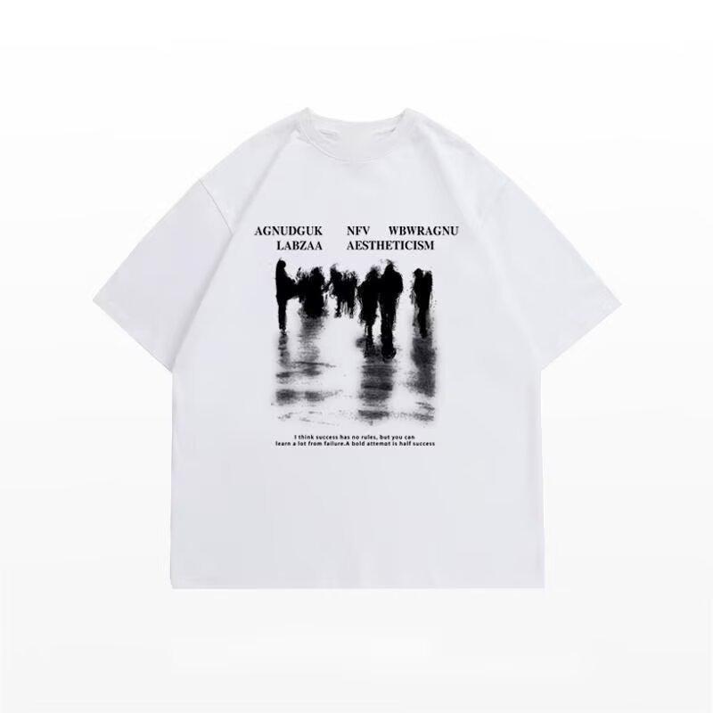 

Уличная мода Оверсайз футболка с коротким рукавом и круглым вырезом, окрашенная методом распыления Double Extra Large